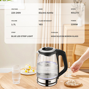 กาต้มน้ำไฟฟ้า Dsp Glass ขนาด 2 ลิตร ปิดอัตโนมัติ ไร้สาย สำหรับใช้ในบ้าน - Product Image 4