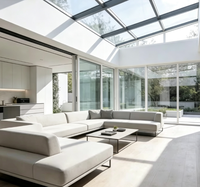 Verrière Moderne d'Hiver en Aluminium 6063 T6 Préfabriquée avec Vitrage Incurvé Double Trempé Low-E Garantie 5 Ans