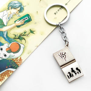 10 Designs Natsume's Book of Friends Porte-clés personnalisés Métal Mode <span class=keywords><strong>Livre</strong></span> Forme Pendentif Collier Anime Alliage Porte-clés Charmes - Product Image 2