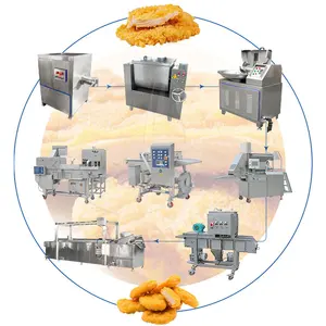 OCEAN Industrial Nugget Small Hamburger Machine Meat Product Make Machine Production Line for Cutlet