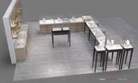 Comptoirs de présentation de bijoux modernes avec éclairage LED pour les magasins de détail afin d'exhiber élégamment des bijoux raffinés