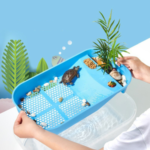 Réservoir de tortue d'aquarium d'habitat de tortue en plastique pour reptiles facile à assembler et à nettoyer - Product Image 3