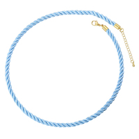 Nouveau gros 5mm torsadé soie chaîne corde chaînes à la main tressé coloré cordon collier or serrure fermoir bijoux à la mode