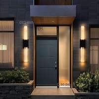 Applique murale LED moderne étanche à design cristallin pour balcons, terrasses, villas et entrées