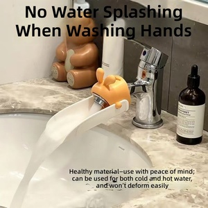 QiCai Cute Cartoon Plastic Faucet Extender Splash Guard Handwashing Protective <b>Switch</b> Electricity-Free for Children Baby - Product Image 4