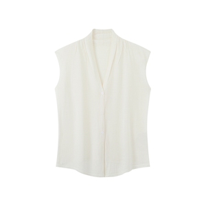 <strong>Women's</strong> 100% Wool Knit Vest Lightweight V-Neck <strong>Sleeveless</strong> Casual <strong>Cardigan</strong> Top for Suits Breathable Eco-Friendly Single Button - Product Image 1