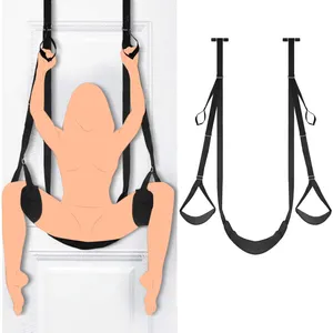 Adulto Bdsm Cama algema bondage Brinquedos Casal Pendurado Cadeira Porta Sexo Swing