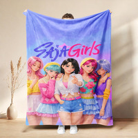 Couverture en flanelle ChamXue, style coréen K-Pop, motif chasseurs de sorcières, couverture de sieste en flanelle, mignonne, quatre saisons, douce