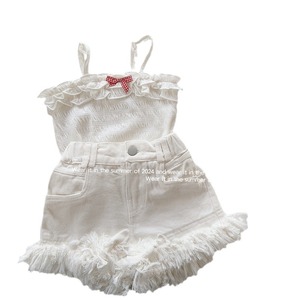Shorts Estivi Coreani da Ragazza 2025 in Cotone a Vita Media con Chiusura a Bottoni, Stile Occidentale, con Nappe, Vestibilità Ampia, Sottili, da Indossare Sopra - Product Image 5