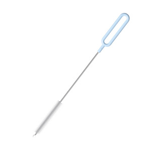 Nylon Bristle Straw Brush with Plastic Handle PP Material Tube Brush Bag <b>Plain</b> Pacifier Brush Straw Cleaning <b>Tool</b> - Product Image 6