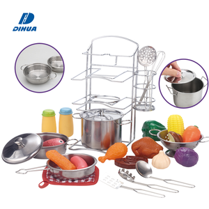 Pretend Gioca Bambini <span class=keywords><strong>Cucina</strong></span> Giocare Set Pentole In Acciaio Inox e Padelle Set con Utensili Da <span class=keywords><strong>Cucina</strong></span> Bambini <span class=keywords><strong>Cucina</strong></span> Giocattoli per le Ragazze E Ragazzi - Product Image 1
