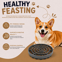 Bol pour chien à alimentation lente écologique, design labyrinthe interactif pour une alimentation saine, bol à nourriture pour animaux de compagnie antidérapant avec ventouses