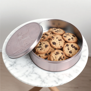 Customizable Embossed Metal Cookie Tin Box Food Grade Recyclable <strong>Decorative</strong> Gift Container <strong>with</strong> OEM <strong>Lid</strong> Metal <strong>Boxes</strong> - Product Image 3