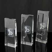 MH-N436 trophée personnalisé de récompense de plaque de cristal de forme de lame de laser 3D