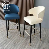 Chaises de bar à cadre métallique en acier inoxydable de haute qualité avec siège en cuir, style minimaliste, pieds hauts – Offre Spéciale