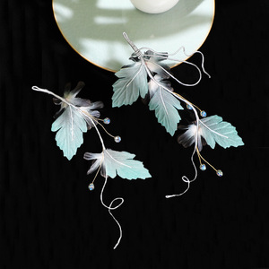 Original design, handmade, antique style, dark silk flower Hanfu headdress, soft hairpin, Hanfu makeup and <b>hair</b> <b>accessories</b> - Product Image 3
