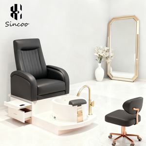 Chaise de pédicure moderne de luxe de haute qualité pour salons de manucure, spa pour les pieds avec siège et dossier réglables pour les techniciennes en ongles - Product Image 3