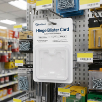 Emballage de vente au détail personnalisé en blister pour charnières, blister transparent en PET pour l'affichage de quincaillerie en magasin