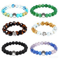 Bracelet en pierre naturelle patte de chien grenat vert pour hommes et femmes, bracelet perlé de luxe léger pour couples