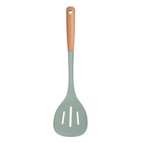 Peralatan Dapur Silikon Laris Manis Set Gagang Kayu Aksesoris Dapur Alat Masak Spatula Sendok Set Peralatan Dapur