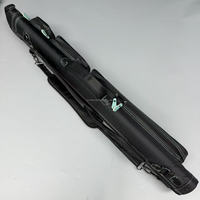 Estuche de Alta Calidad para Tacos de Billar, Seis Compartimentos, 2x4, Ligero, Impermeable, con Parches de Marca