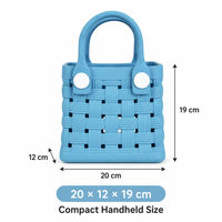 Sac fourre-tout creux tissé en EVA 20x12x19cm, léger, lavable, prêt à personnaliser, pour la plage, les voyages, le quotidien, vente en gros