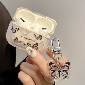 Étui de protection en TPU Design papillon noir à la mode pour <span class=keywords><strong>Apple</strong></span> pour AirPods Pro 2/3 génération sans fil pour écouteurs <span class=keywords><strong>Bluetooth</strong></span> fabriqués - Product Image 1