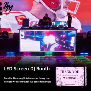Cabina DJ Professionale Personalizzata su Ruote con Bar, Kit Fai-da-te <span class=keywords><strong>2026</strong></span>, Set da 4x1m con Schermo LED, Elegante - Product Image 1