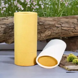 Contenedores de embalaje de desodorante personalizados, tubo de papel de embalaje de cartón Biodegradable, respetuoso con el medio ambiente Natural