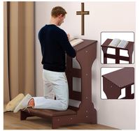 Banc de prière en bois personnalisé pour table de prière à genoux avec coussin tabouret de support à genoux d'église étagère de chaise de prière rembourrée