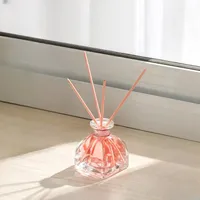 Vente en gros de bouteille vide ronde claire de diffuseur de roseau en verre d'arôme de luxe 50ml 100ml