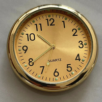 Mini reloj dorado de 40mm, 1, 1/2 pulgadas, decoración de coche