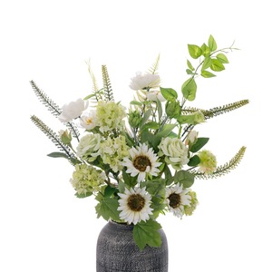 Bouquet de fleurs artificielles Spirited Away, tournesol blanc, hortensia, décoration d'intérieur, CF02134 - Product Image 5