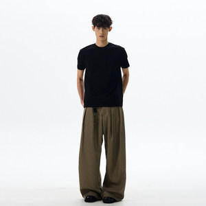 Camiseta de Manga Corta <span class=keywords><strong>PUEE</strong></span> de Algodón, Tejido Fresco y Duradero, Corte Recto, Color Sólido, para Hombre y Mujer - Product Image 4