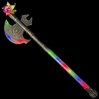 Produit phare 2026 : Hache médiévale lumineuse populaire avec jouet en plastique pour garçons, accessoires de fête d'Halloween, arme décorative de cosplay, jouet LED