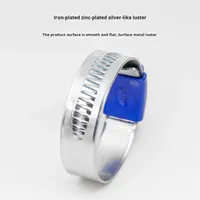 Collier de serrage à sangle bleue en acier au carbone fort galvanisé tête bleue tuyau d'eau boucle en acier inoxydable système de mesure métrique lourd