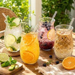 <span class=keywords><strong>Verre</strong></span> à cocktail et <span class=keywords><strong>mojito</strong></span> créatif en forme d'ananas, résistant à la chaleur, simple paroi, pour café/jus - Product Image 2