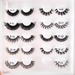 Volume moelleux et classique 3D vison cils vendeur 5D vrai vison pleine bande vison cils en gros - Product Image 4