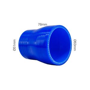 Tuyaux de refroidissement Simoni Racing Monitor bleus à raccord droit, modèle S5163B, diamètre intérieur 51-63 mm et longueur 76 mm - Product Image 1