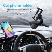 Support de téléphone pour voiture, tableau de bord, génération 2, rotation à 360° et pliable, fixation par clip pour console centrale, tableau de bord ou rétroviseur, navigation