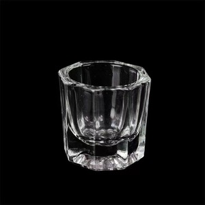 Bol de lavage en verre pour pinceaux et outils de nail art, dissolvant de vernis gel acrylique, coupelle à ongles en cristal - Product Image 5