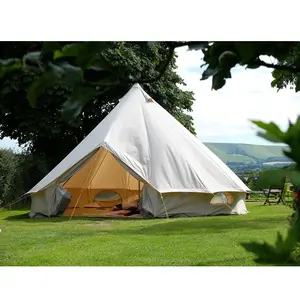 Outdoor Camping Grote Oxford Carpas Para 3M 4M 5M 6M 7M Luxe Nieuwe Ontwerper 4 Seizoen Zware Glamping Canvas Bell Tent