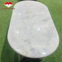 Muebles de Lujo Modernos, Mesas de Comedor de Mármol Blanco Fendi, Juego de Mesa de Comedor Rectangular para Restaurante