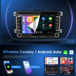 Autoradio Android Podofo Double Din 7'' 2+64 Go avec CarPlay/Android Auto/BT/WiFi/GPS, double USB pour VW/Seat/Skoda/Golf/Polo - Product Image 3