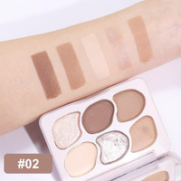 Palette d'ombres à paupières imperméables en gros avec plusieurs couleurs, étiquetage personnalisé, palette d'ombres à paupières scintillantes
