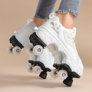 Patines 4 ruedas Kids Boy Girl Sneakers con ruote scarpe deformabili e <span class=keywords><strong>pattini</strong></span> a rotelle patines de 4 ruedas - Product Image 5