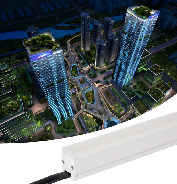 24V Outdoor Building Pathway Parking Decoration LED Strip Lights Modern Design System Outdoor RBGW Lighting