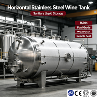 Réservoir de stockage en acier inoxydable de qualité alimentaire pour la fermentation alcoolique en cave de vin, certifié CE, fourni par l'usine