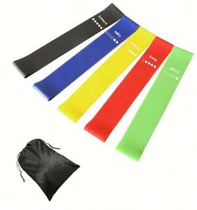 Ensemble de bandes de résistance avec logo personnalisé - 5 bandes en latex naturel pour les exercices des fessiers, le yoga, la physiothérapie - Product Image 5