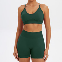 Nouvel ensemble de sport sans couture personnalisé 2026 pour femme : soutien-gorge de sport et tenue décontractée pour la course, la gym et le yoga
